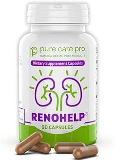 - Renohelp Powerful All-Natural Kidney Support Supplement for Healthy Kidney Function, Creatinine Levels and Glomerular Filtration, Vegan & Gluten Free* (90 Capsules)