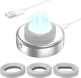 - ECEEN Solar Watch Fast Charger, Led Light Charging Solar Watches with Men, Women & Square 3 Size Caps Compatible Casio G Shock, Tough, Protrek, Seiko, Citizen, Garmin, Timex, Bering, FANMIS