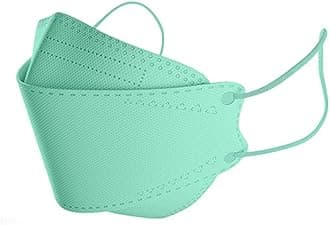 Rmaytiked 50Pcs 4-Ply KF94 mint Face Masks Breathable 3D Mouth Shields Filter