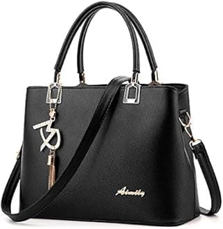 – Hand Bag Luxury Handbags Womens bags Designer Shoulder bag Female Messenger Bags Simple Tote Crossbody Bags for girls White (Black)