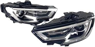 2X HID Xenon Headlight Head Light Lamp for Audi A3 2017 2018 2019 2020, As Original, As Pictures