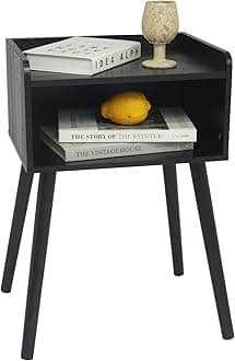 MaxSmeo Black Top Side Table