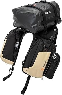 TUSK Excursion Rackless Luggage System w/Small Dry Duffel & Bottle Holders 690-701 Heat Shield Black/Tan