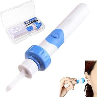 Earsavvy Ear Wax Removal Tool, Silicone Earwax Removal Tools, Electric Vacuum Ear Wax Suction Kit, Gentle Power Suction Motorised Cleaner Head for Earwax Remover for Adults & Kids(1PC)