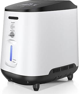 Oxygen Producer, Small Pet Oxygen Producer, Premium Molecular Sieve, Adjustable 1-7 L/min, Oxygen Atomizer, Pregnant Women, Home Elderly, 1 Liter Oxygen Inhaler