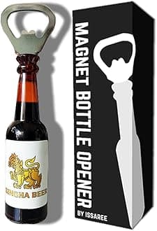 Magnetic Beer Bottle Opener Figure Beer Bottle Bar Refrigerator Decor Unique Birthday Gifts Collection (Singha Beer)