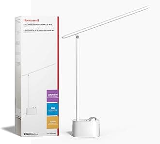 HONEYWELL LED Desk Lamp - H01 Pro Sunturalux™ Foldable Desk Lamp with USB Charging Ports A+C, 3 Color Modes Dimmable Table Lamp for Home (White)