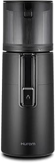 Hurom H400 Renewed Easy Clean Slow Juicer, Matte Black | Hands-Free | Hopper Fits Whole Produce | Quiet Motor | Scrub Free Cleaning | BPA Free | Easy Assembly | Cold Press Masticating Juicer