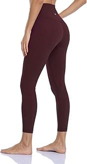HeyNuts Essential Leggings, High Waisted Compression Soft Pants Workout Athletic Yoga Pants 25"
