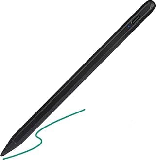 Elektronischer Stylus für iPad 5. Generation 24.6 cm (9.7 Zoll) 2017 Bleistift, Typ C, wiederaufladbar, aktiver kapazitiver Bleistift, gut für iPad Zeichenstift, schwarz
