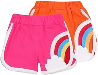 KYDA KIDS®Cotton Girls Plain Regular Fit Shorts for Summer- Multicolor