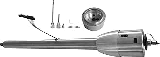 Stainless Steel Polished Finished 32" Tilt Manual Steering Column w/ 9 Hole Wheel Adapter No Key
