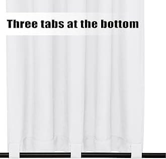 Easy-Going Outdoor Curtains Waterproof Windproof Weatherproof Curtain for Patio, Cabana, Porch, Pergola and Gazebo, Grommet Top and Tab Bottom Drape, 1panel, 54x72 inch, White