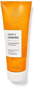 Bath and Body Works Sandalwood & Vanilla Body Care Aromatherapy Moisturizing Body Cream w/Essential Oils - 8 oz Many Scents (Sandalwood & Vanilla)
