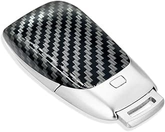 Carbon Fiber Texture Key Shell Fob Battery Cover Carbon Fiber Key Cover Compatible with Mercedes-Benz A220 E63S E-Class CLS Class 2019-2021, Black