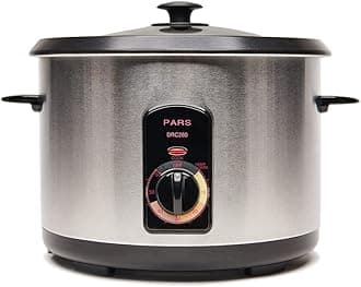 Pars Automatic Persian Rice Cooker - Tahdig Rice Maker Perfect Rice Crust, 20 Cup