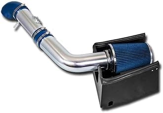 Heat Shield Cold Air Intake Kit & Blue Filter Combo Compatible for 05 06 07 08 Ford F150 V8 5.4L Heat Shield