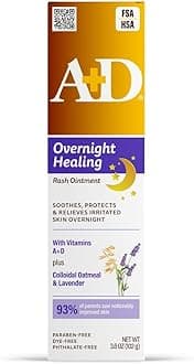 Overnight Healing Diaper Rash Ointment - Soothes, Protects & Relieves Diaper Rash Overnight with Lavender & Colloidal Oatmeal - Healing Ointment for Red, Itchy, Irritated Skin - 3.6oz