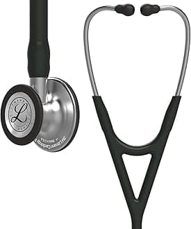 3M Littmann Cardiology IV Diagnostic Stethoscope, 6151, More Than 2X as Loud, Weighs Less, Stainless Steel Chestpiece, 22" (Shorter Length) Black Tube