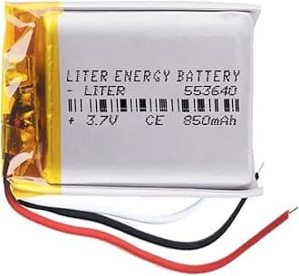 3 Cable 553640 LiPo Battery 3.7V 850mAh 3.145Wh 1S 5C Litre Energy Battery Rechargeable with PCM Thermistor NTC Smartwatch Electronic Clock Not Suitable for Radio Control 42x36x