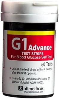 Blood Glucose Test Strips, (compatible with Alere G1) (50)