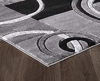 GLORY RUGS Area Rug Modern 2x7 Grey Soft Hand Carved Contemporary Floor Carpet with Premium Fluffy Texture for Indoor Living Dining Room and Bedroom Area