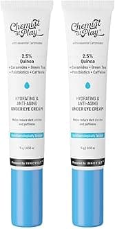 Chemist At Play Under Eye Cream with 2% Revital Eye & Quinoa Extract | For Reducing Dark Circles, Puffiness, Wrinkles, Crows Feet | Lightweight, Hydrating | For Men & Women | 15g(Pack of 2)