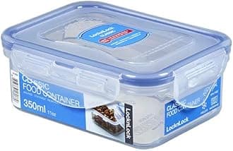 Locknlock Hpl806 Polypropylene Food Container, Clear, W 102.0 X H 52.0 X L 135.0 mm, 350ml, Rectangular, Plastic