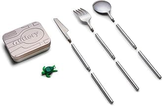 Outlery SILVER Eco-Friendly Reusable Cutlery Sets, stainless steel