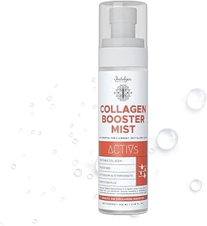 Indulgeo Essentials Collagen Booster Toner/Mist for Hydrated and Smooth Skin - 100ml | Reduce Rosacea and Sun damage, Anti-Aging, Lightweight, Pre-Makeup Application | Made with Vegetable collagen