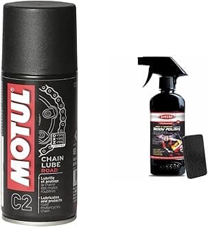 Motul C2 Chain Lube for All Bikes (150 ml) + Sheeba Bike & Scooter Complete Body Polish (200 Ml)
