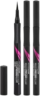 Maybelline Hyper Precise All Day Liner Matte Black, Ultra-Thin Felt Tip Brush for Easy Control, Waterproof and Smudge-Proof, Trio Bundle