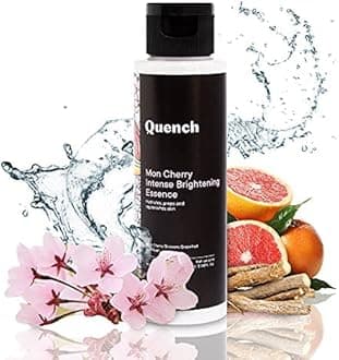 Quench Intense Brightening Face Toner with Cherry Blossom Radiance & Glycerin | Korean Essence for Glowing Skin | Preps, Hydrates & Brightens Skin |Made in Korea (100ml)
