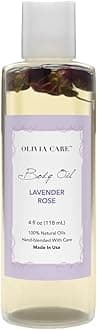 Body Oil Lavender Rose Vegan & Natural Perfume Oil For Women | Hydrating After Bath Oil- Infused with VITAMIN E, K & Omega Fatty Acids - Reduce Dry Skin, Anti-Aging (Lavender Rose)