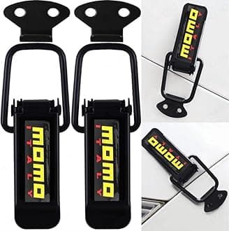 HUUSO 2 Pack Momo Quick Release Car Bumper Security Hook Clips Large, Ideal for Trunk, Bumpers and Fenders Compatible with Toyota Etios