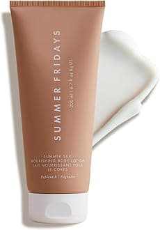 Summer Fridays Summer Silk Nourishing Body Lotion - Hydrating Body Lotion with Hyaluronic Acid, Shea Butter, Grapeseed Oil, and Cocoa Butter - Non-Greasy Moisturizer for Dry Skin (6.7 Fl Oz)