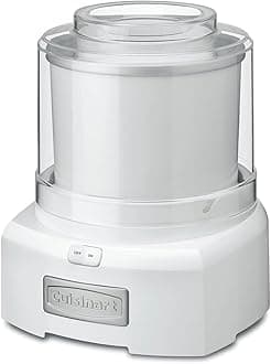 Cuisinart Ice Cream Maker, 1.5 Quart Double Insulated, Sorbet and Frozen Yogurt Maker, Ready in 20 Minutes, ICE-21P1, White