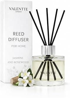 Reed Diffuser - Jasmine & Rosewood Scent | Essential Oil Aroma for Home | 100 ml