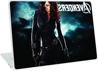 Galaxsia Black Widow Full Vinyl Laptop Skin/Sticker/Cover for 15 to 15.6 Inches Laptops Laminated-Removable-HD Quality Compatible for Hp-Dell-Sony-Lenovo-Asus etc.(15x10 Inches)