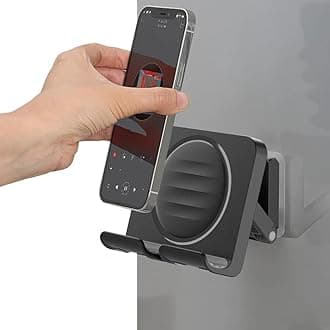 Upgraded Shower Phone Holder Tablet Wall Mount Phone Holder Removable,Self-Adhesive Cell Phone Holder for Bed Bathroom Kitchen, Compatible with iPhone Samsung Galaxy Tablet Switch - Black