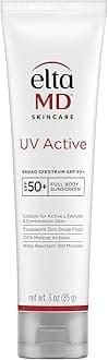 UV Active Mineral Sunscreen with Zinc Oxide, SPF 50+, Water Resistant Sunscreen Up to 80 Minutes, 3.0 oz Tube