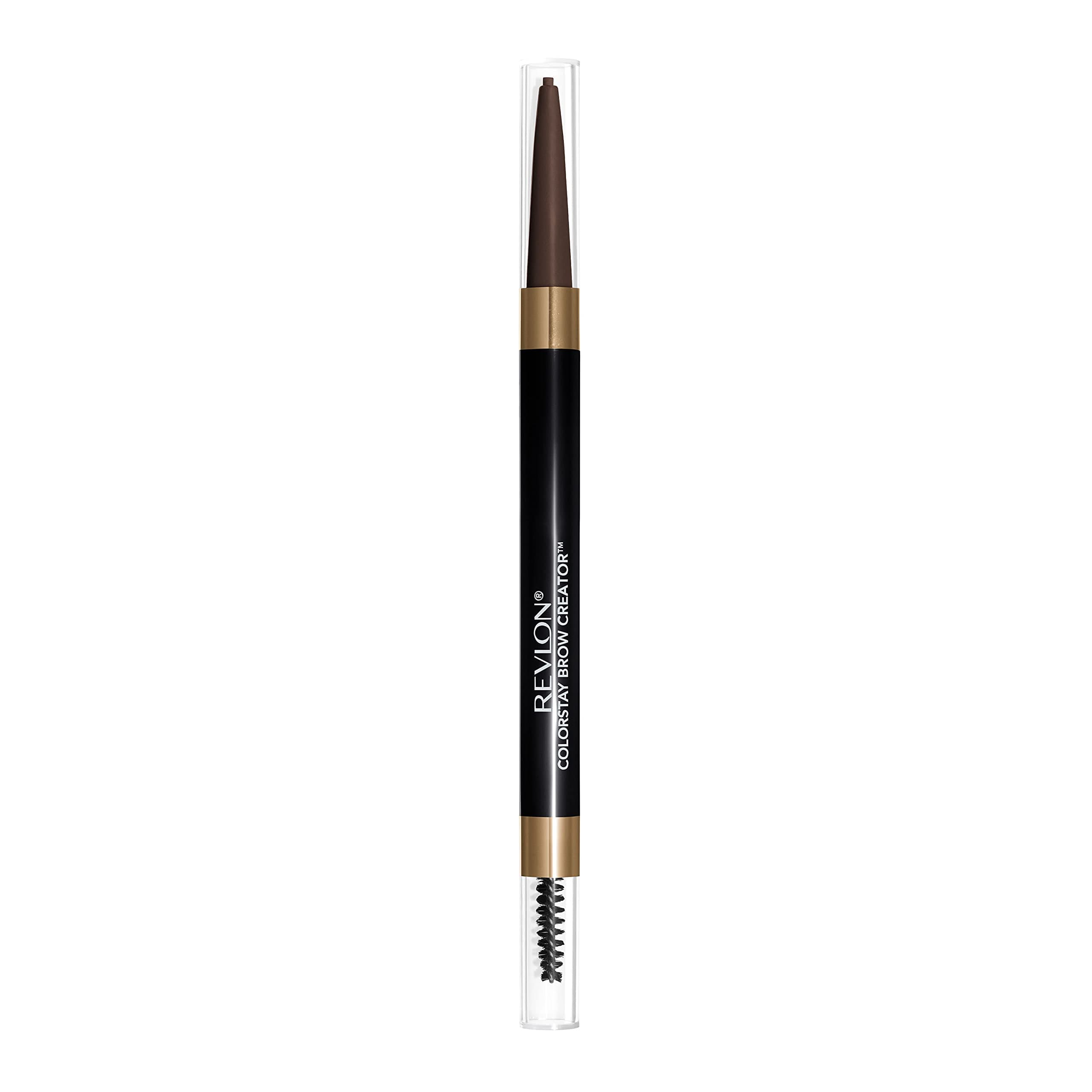 ColorStay Brow Creator, 2-in-1 Precise Eyebrow Pencil & Powder with Spoolie Brush, Waterproof & Long Lasting, 610 Dark Brown, 0.003 oz