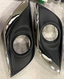 RHT Imported Fog Lamp Bezel/Cover For Nissan Sunny Type 2 Black With Chrome Set Of 2Pcs