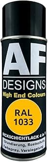 Alex Flittner Designs Rust Protection Paint 4-in-1 RAL 1033 Dahlia Yellow Metal Protective Paint Spray Rust Protection Paint Spray Can