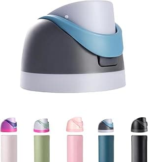 Top Replacement for Owala, Replacement Lid for Owala 24oz, Cap Replacement for Blue Owala 32oz 40oz 16oz, School BPA-Free Leakproof Freesip Kids Water Bottle Accessories (Gray + Blue)