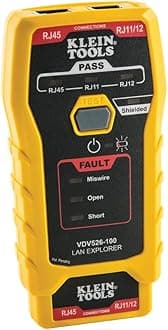 Klein Tools VDV526-100 Network LAN Cable Tester, VDV Tester, LAN Explorer wit...