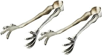 2 PCS Bar Ice Hockey Special Eagle Claw Shape Ice Tongs Serving Tongs