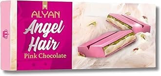 H&Jodie's Alyan Angel Hair Chocolate (160g) Pink Chocolate with Turkish Cotton Candy & Pistachio, Dubai Pink Sweet Perfect for any occassions