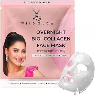 Korean Glass Skin Bio-Collagen Overnight Face Mask for Deep Hydration, Pigmentation, Anti-Aging & Pore Minimizing | Hyaluronic Acid, Niacinamide, Vitamin E & Centella | Pack of 1