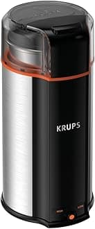 3oz Coffee Grinder, Ultimate Silent Vortex Plastic and Stainless Steel Grinder with Removable Bowl Mess-Free, 8 Times Quieter, 2 Speeds 240 Watts,Dry Herbs,Dishwasher Safe,12 cups ground Silver